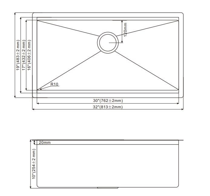 3219S Undermount Single Bowl Stainless Steel Workstation Sink For Kitchen