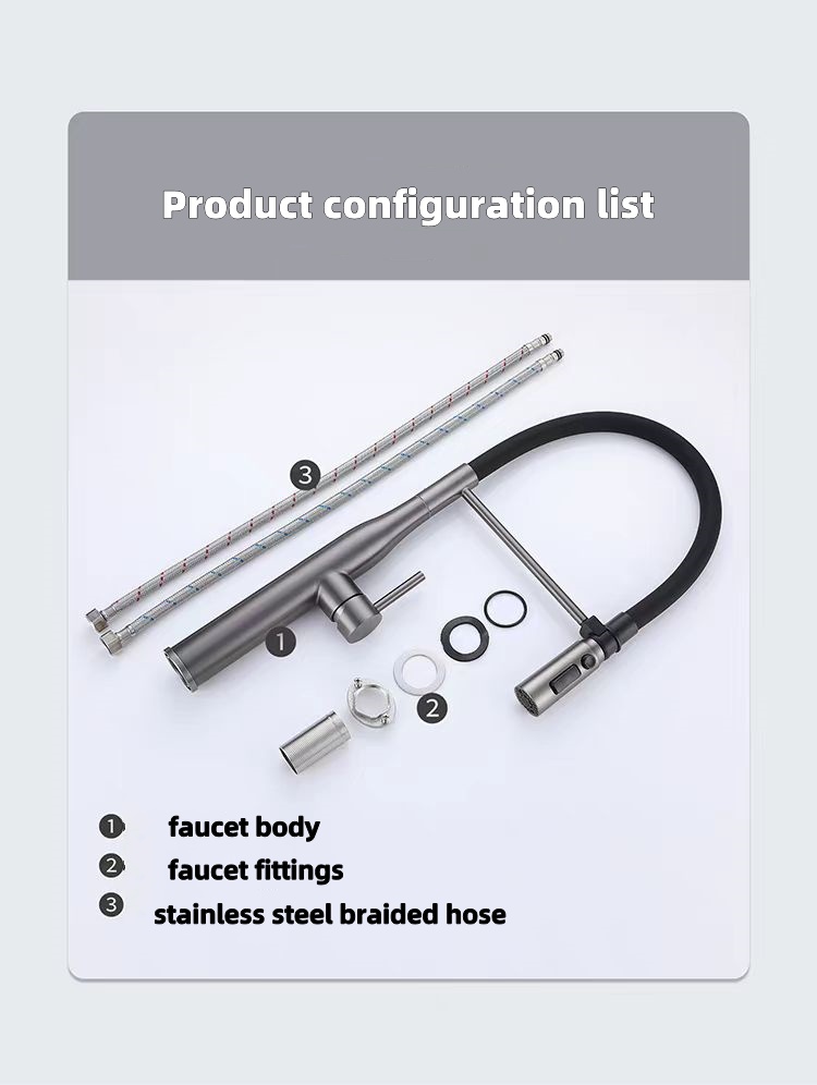 SC-01 Pull Down Stainless Steel Kitchen Faucet