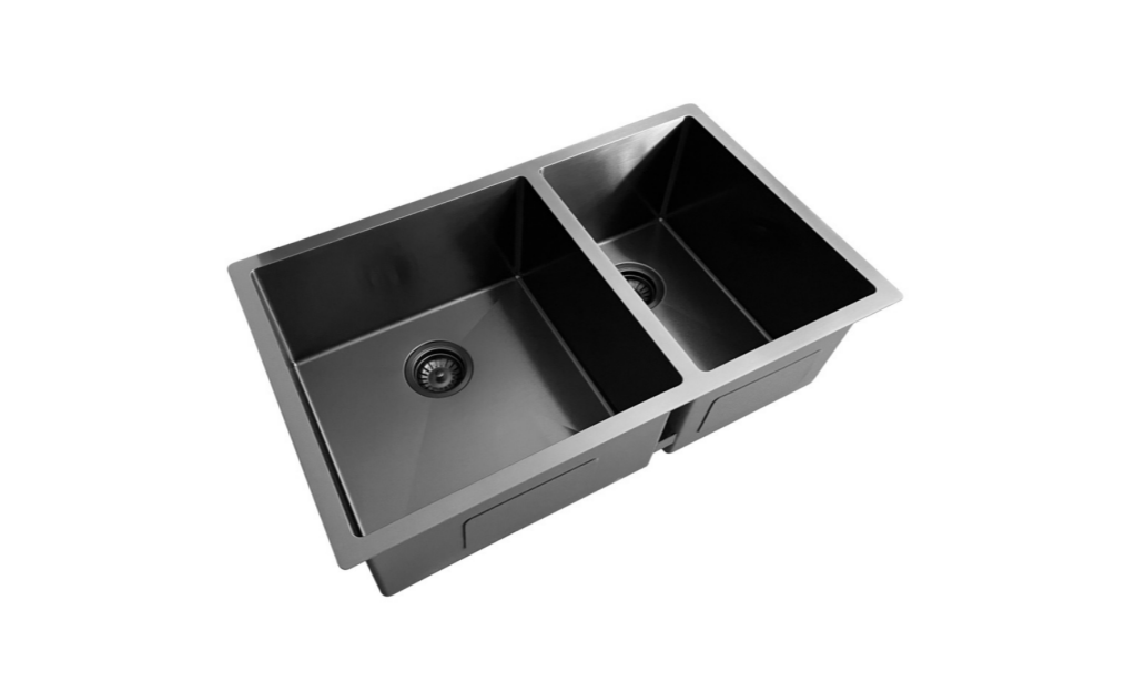 HU3219O(Black) Undermount Double Bowl Stainless Steel Sink For Kitchen