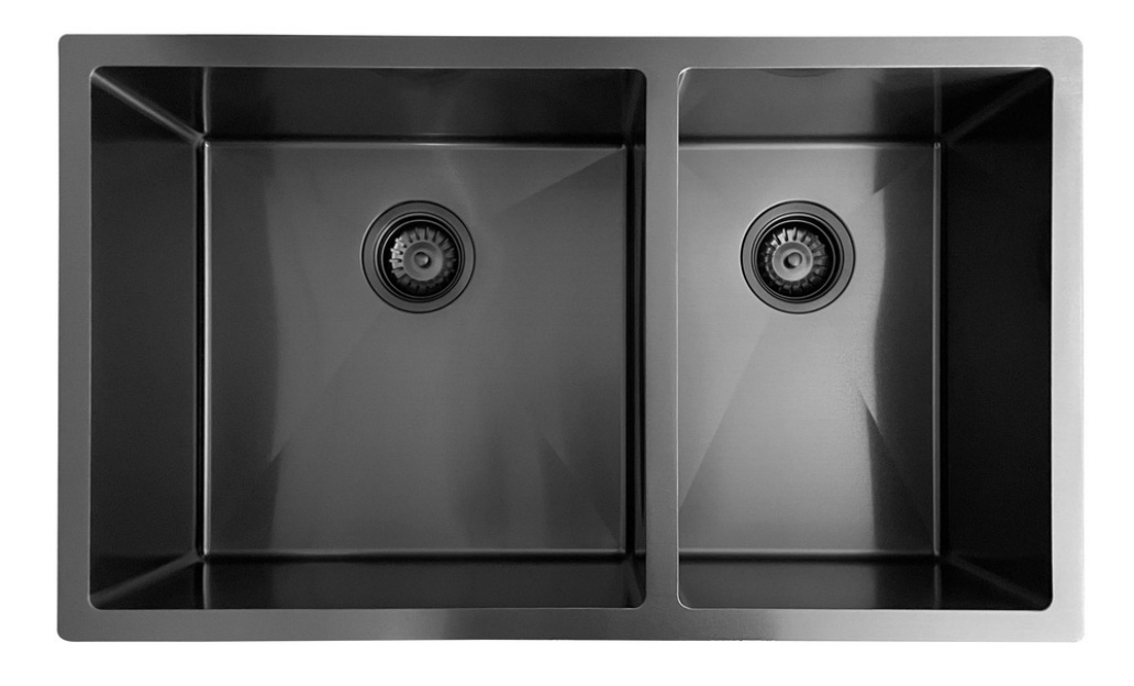 HU3219O(Black) Undermount Double Bowl Stainless Steel Sink For Kitchen