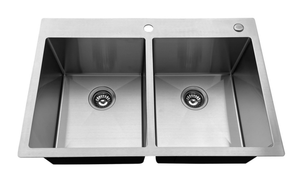 HT3322H Topmount Double Bowl Stainless Steel Sink For Kitchen
