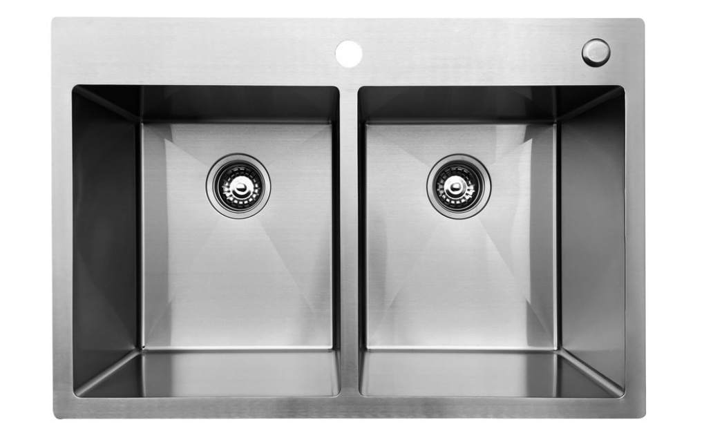 HT3322H Topmount Double Bowl Stainless Steel Sink For Kitchen