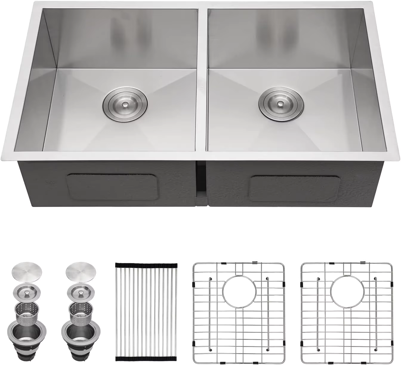 HU3118H Undermount Double Bowl Stainless Steel Sink For Kitchen
