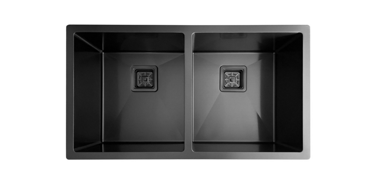 HU3218H(Black) Undermount Double Bowl Stainless Steel Sink For Kitchen