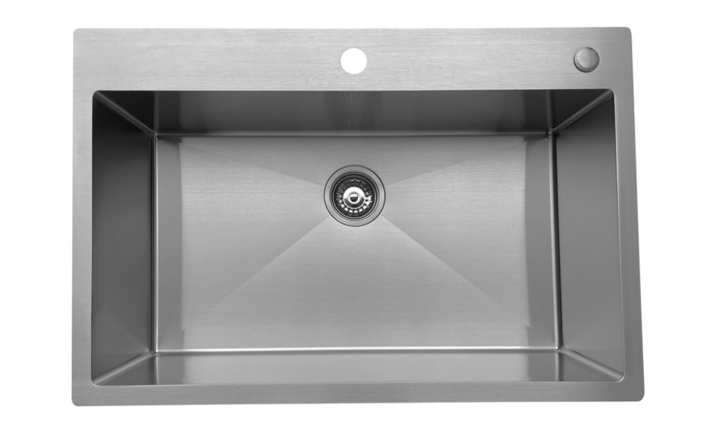 HT3322S Topmount Single Bowl Stainless Steel Sink For Kitchen