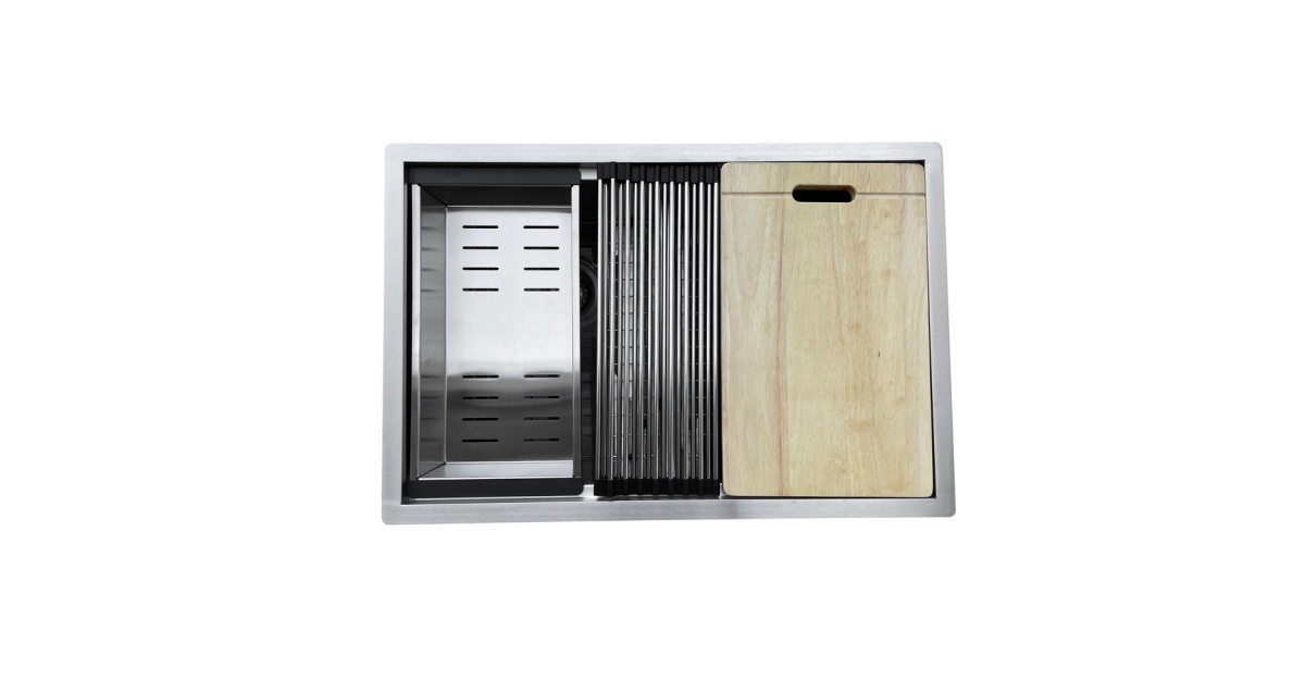 2819D Undermount Double Bowl Stainless Steel Workstation Sink For Kitchen