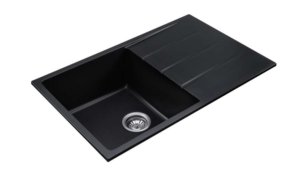 BLM-GU8050SB Undermount Single Bowl Quartz Sink With Drainboard