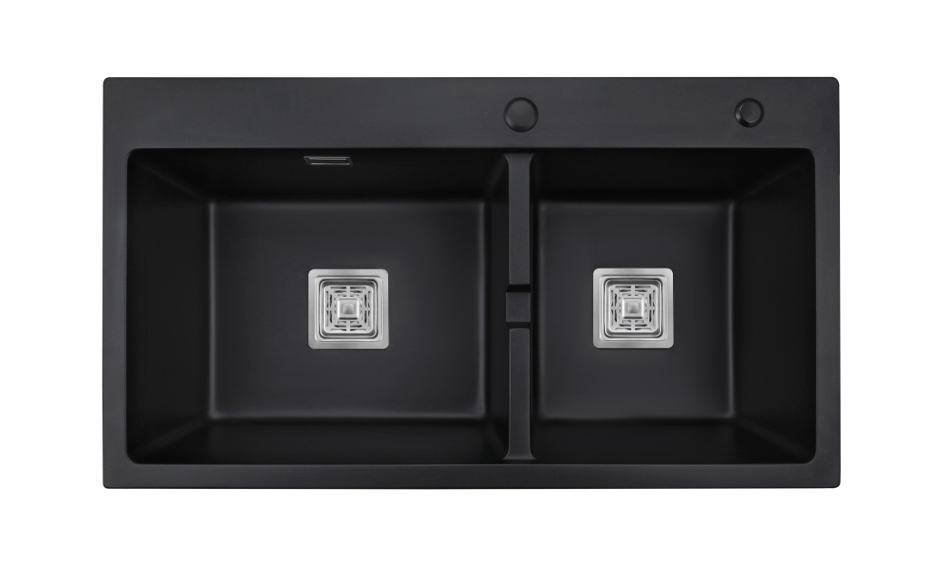 BLM-GT8346D Topmount Double Bowl Quartz Sink For Kitchen