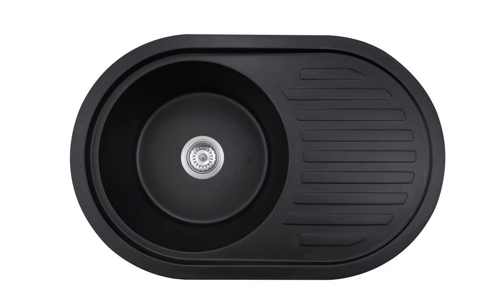 BLM-GU7750SRB Undermount Single Bowl Quartz Sink With Drainboard