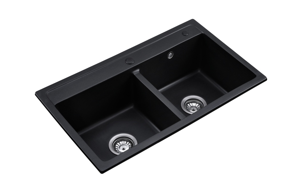 BLM-GT7947D Topmount Double Bowl Quartz Sink For Kitchen