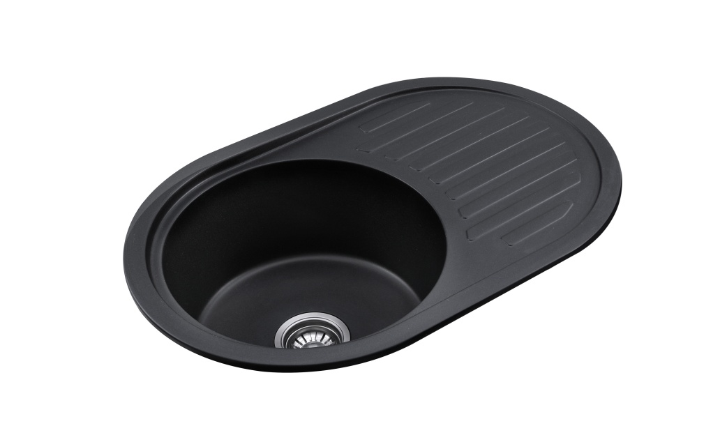 BLM-GU7750SRB Undermount Single Bowl Quartz Sink With Drainboard