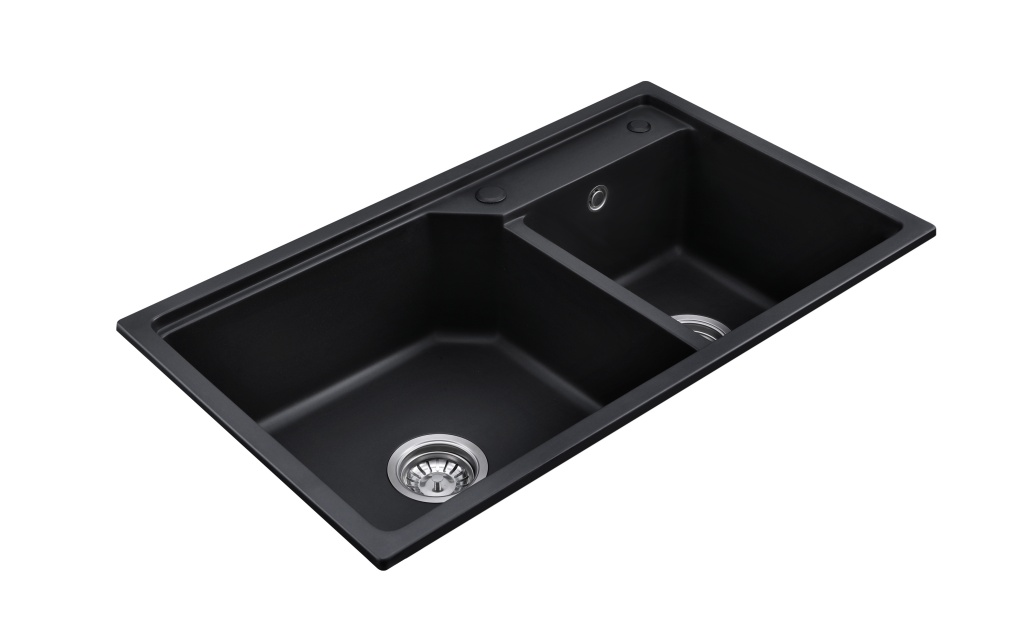 BLM-GT8047D Topmount Double Bowl Quartz Sink For Kitchen