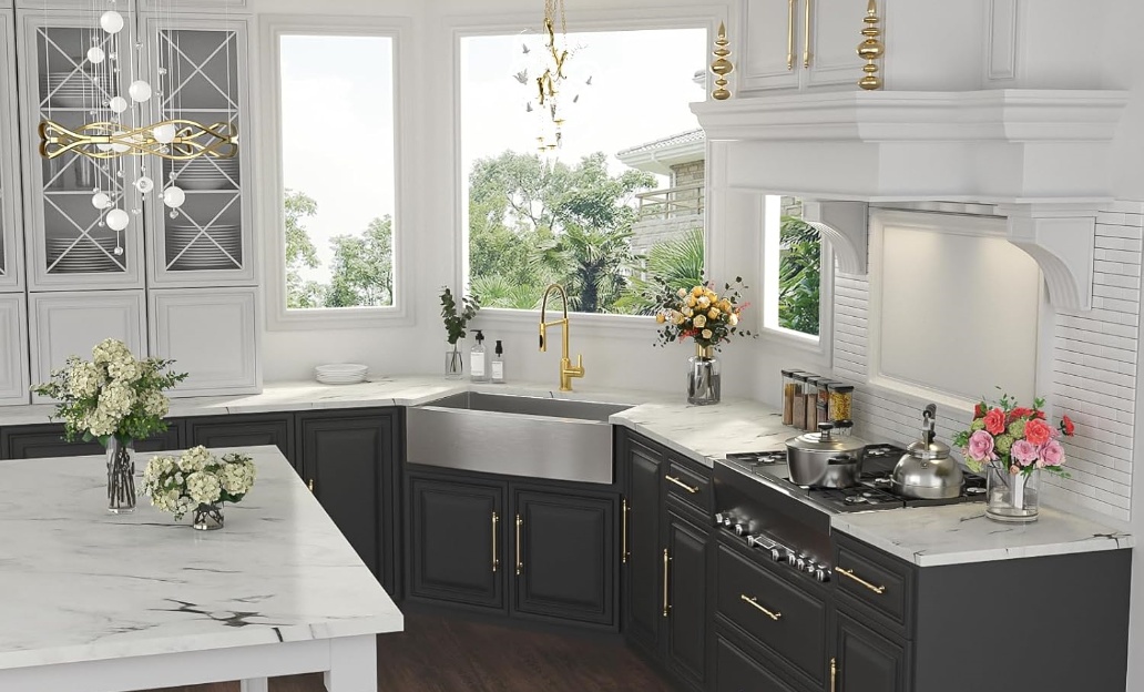 HU2421S Undermount Single Bowl Stainless Steel Sink For Kitchen
