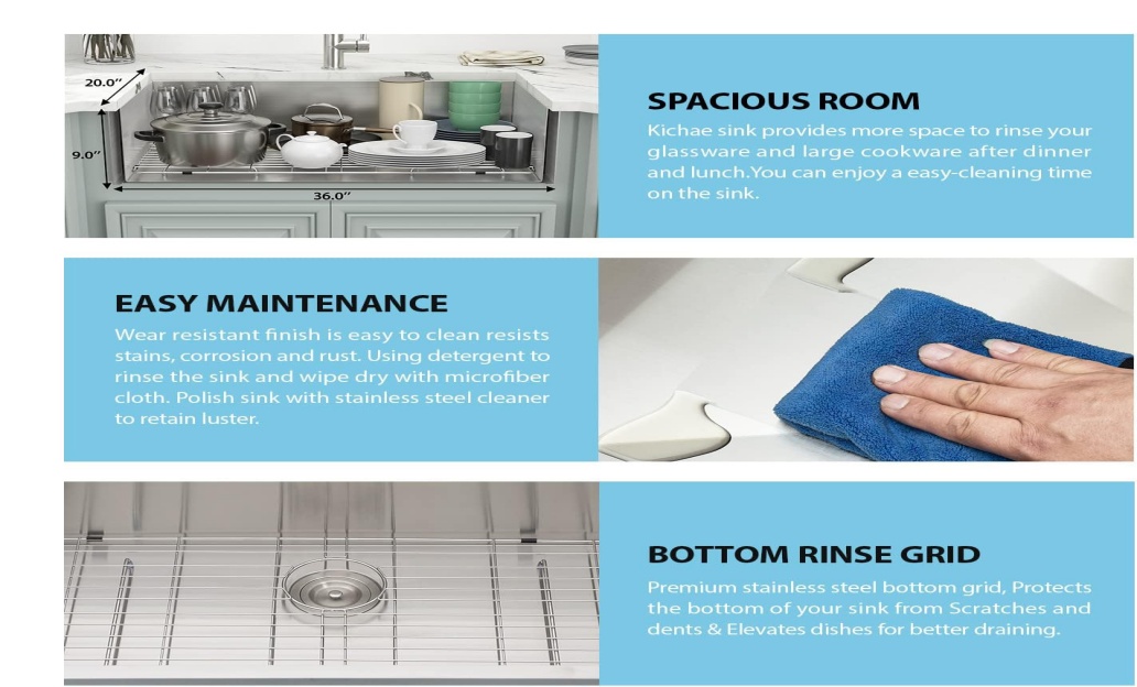 HU2421S Undermount Single Bowl Stainless Steel Sink For Kitchen