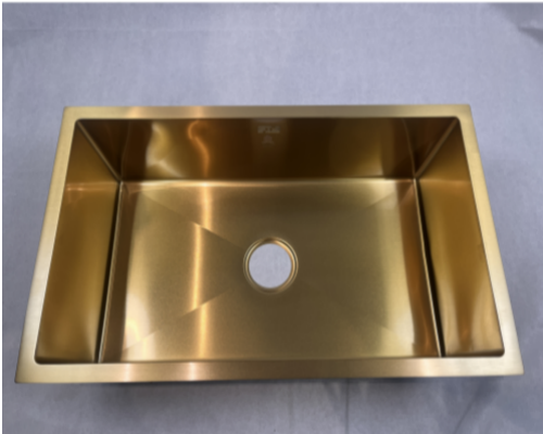 7545T 750*450*220mm High Quality Undermount Golden Single Sink Bowl Stainless Steel Kitchen Sink for Kitchen