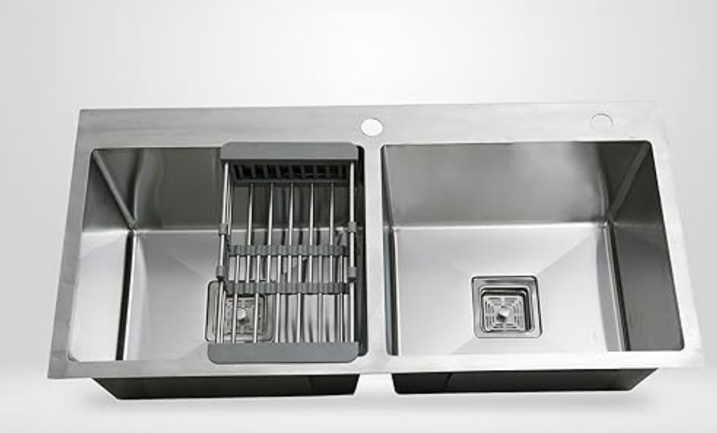 910*450*220mm Hot Sale Custom Size Color Sink Manufacturer Double Bowl Kitchen Sink Handmade Sink