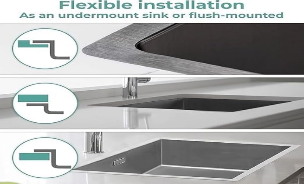750*450*220mm Hot Sale Custom Size Color Sink Manufacturer Single Bowl Kitchen Sink Nano Silver Handmade Sink