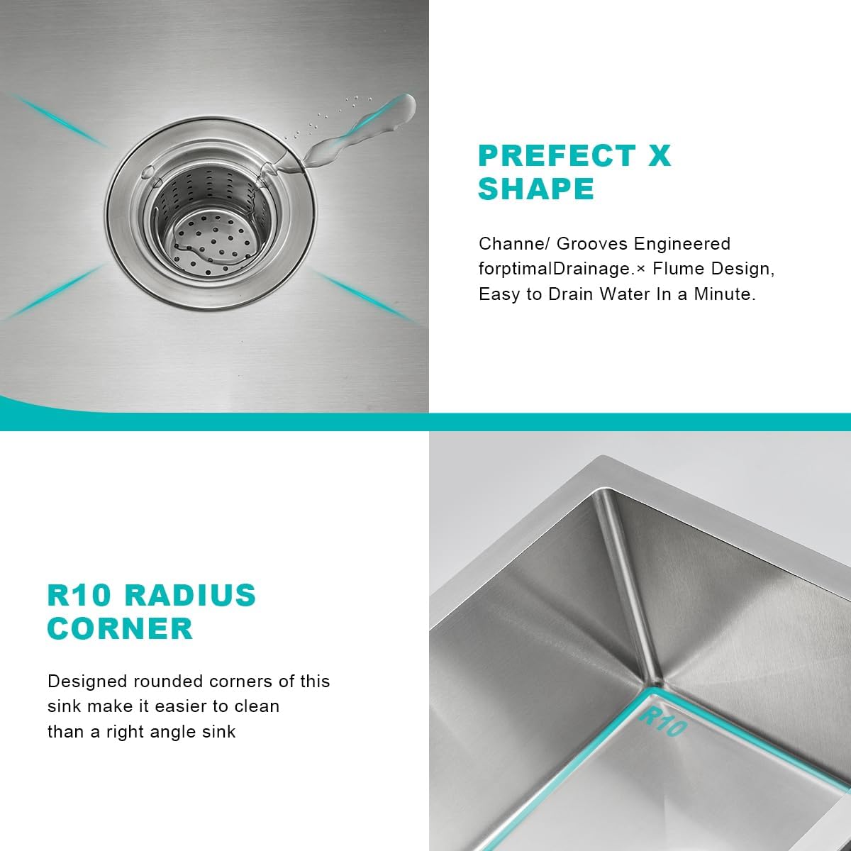 Undermount SUS304 Multifunctional Modern Kitchen Sink Single Bowl Silver Workstation Stainless Steel 15'' Kitchen Sink With Brushed Finish Modern Sinks