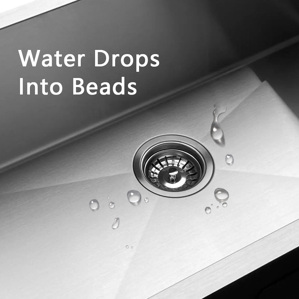 32 Inch Stainless Steel Undermount Single Bowl 18 Gauge Kitchen Sink Handmade Design with Brushed Modern Kitchen SUS304 Sink With Accessories