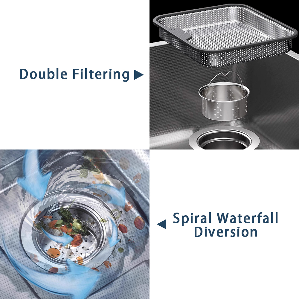 Multifunctional Stainless Steel Kitchen Sink Undermount Single Bowl Workstation Handmade Sink SUS304 Silver 750*460*225mm For Kitchen Sink 