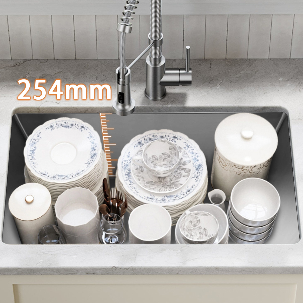Stainless Steel 30 Inch Undermount Single Bowl 18 Gauge Kitchen Sink Stainless Steel Multifunctional Modern Kitchen SUS304 30*18*10'' Sink With Accessories